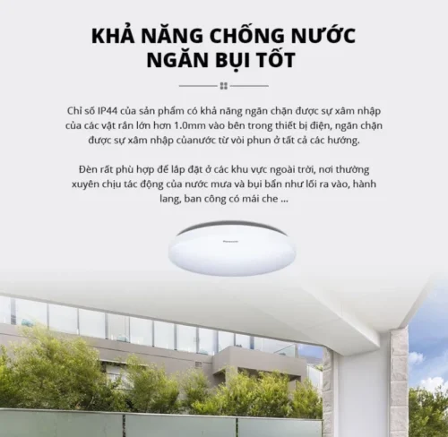 Panasonic - Đèn Ốp Trần Tròn Cảm Biến Ánh Sáng IP44 12W Sáng 6500K | HHGXQ142988